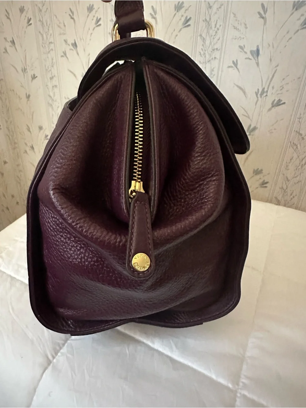Vera Bradley Quilted Leather Satchel